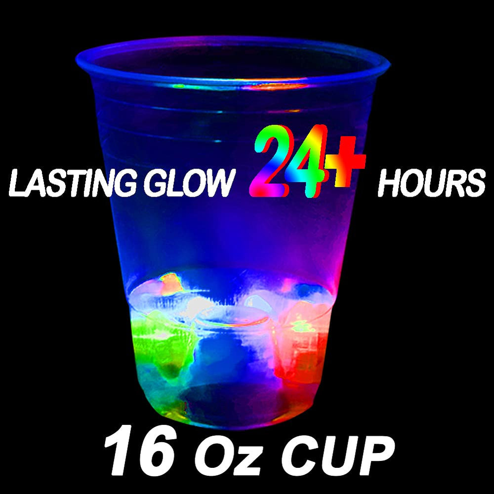 LLKMDSS LED light-up cups brighten gatherings for a festive night.