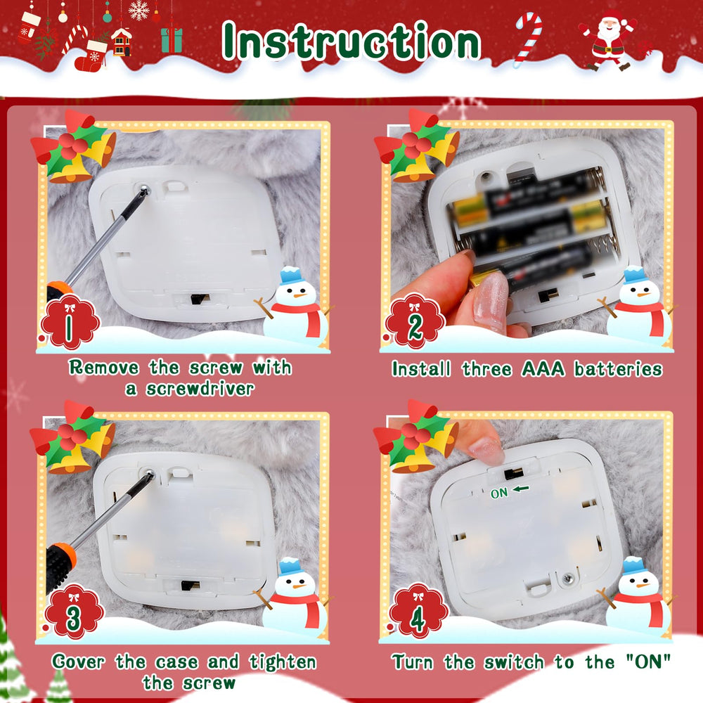 LLUKEME festive penguin is portable for travel and family gatherings.