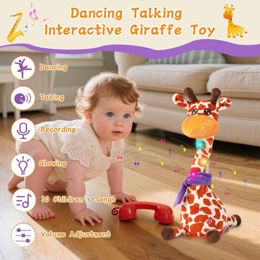 LLUKEME dancing giraffe toy dance performance with music