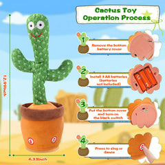 LLUKEME Cactus Toy with recording feature for playful voice playback.