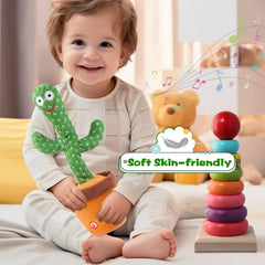 LLUKEME Plush cactus toy made with soft fabric for gentle touch.