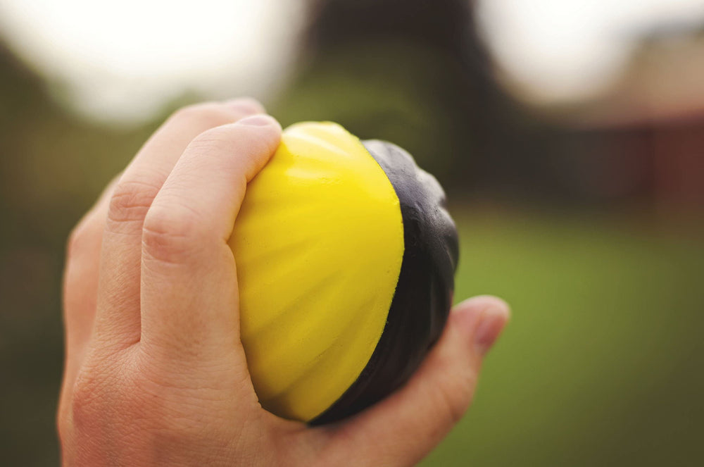 LMC Products mini football 3-pack in yellow for bright, kid-friendly throwing and catching.