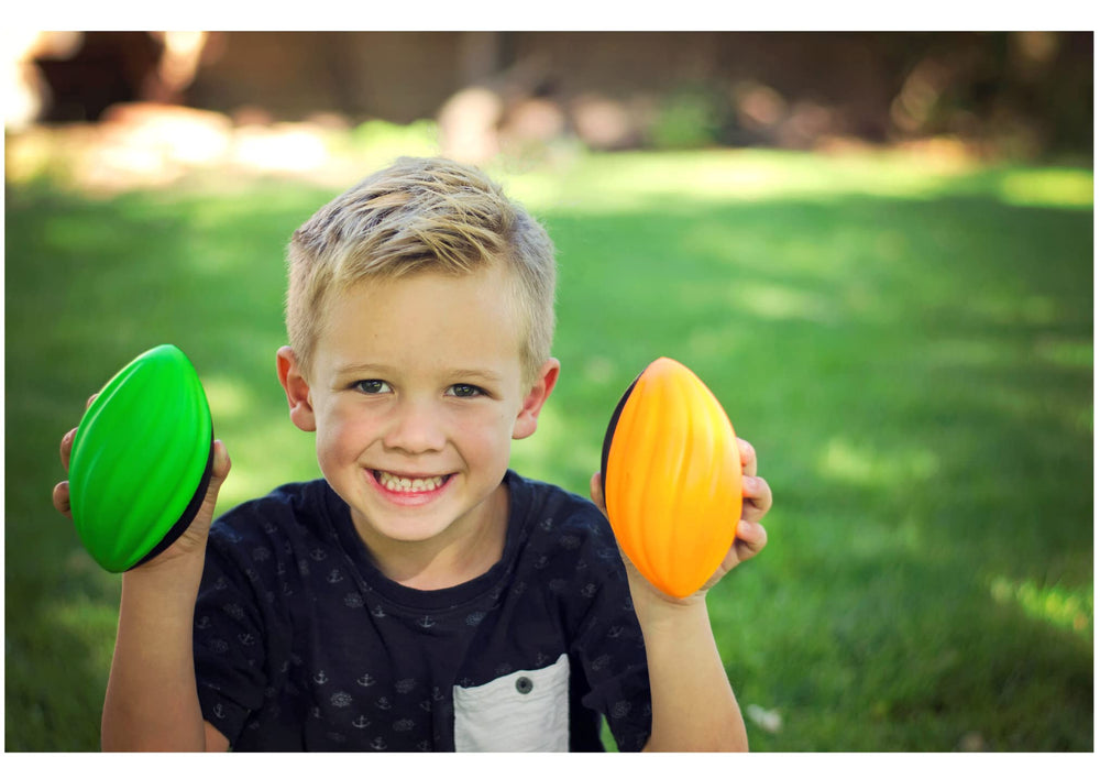 LMC mini football green 5in, durable foam for outdoor games.