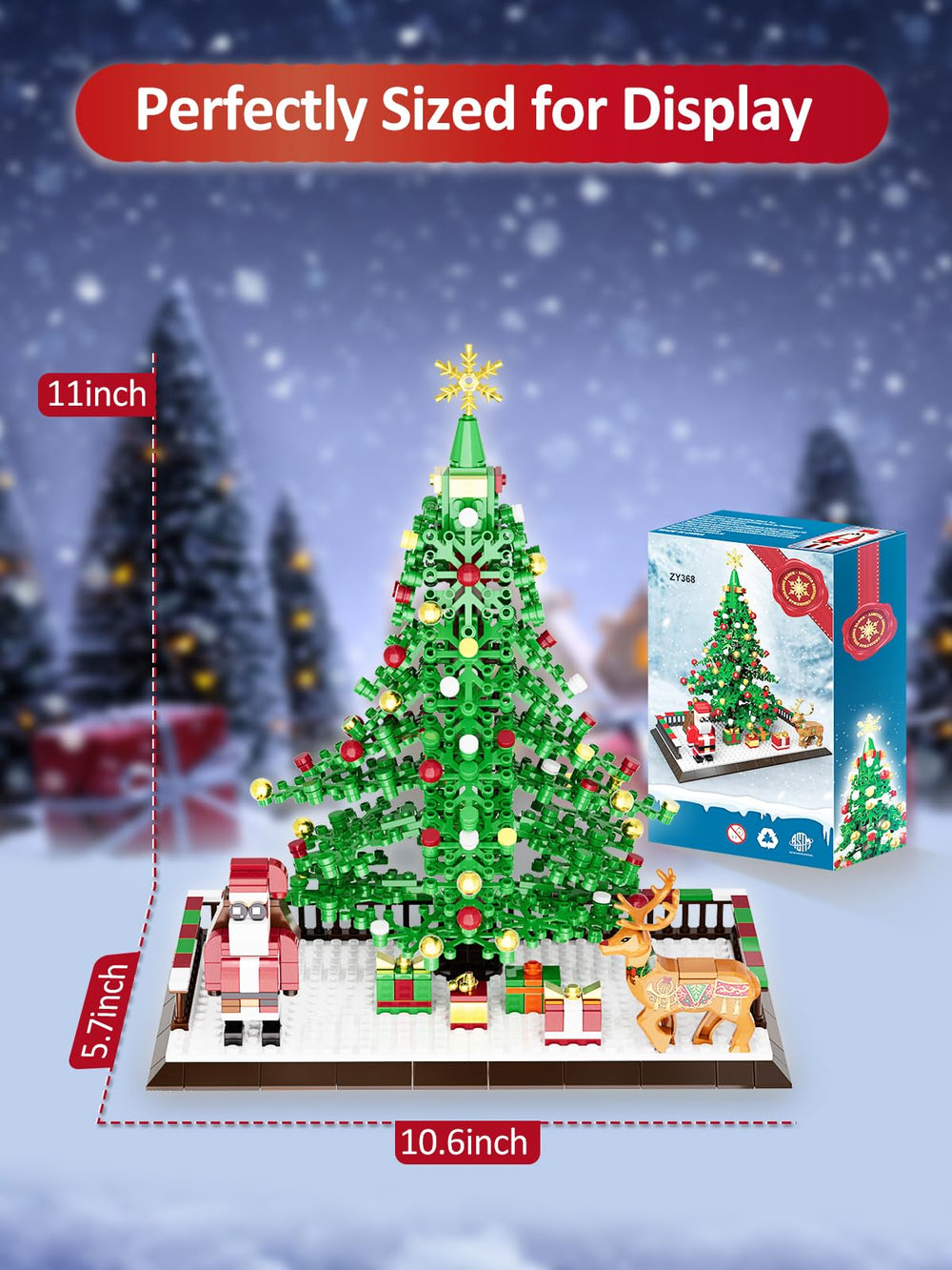Lmrbelec tabletop Christmas decor display adds a charming focal point to living spaces