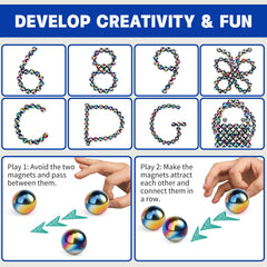 LNCOJOLM rainbow magnet ball adds colorful desk decor and appeal