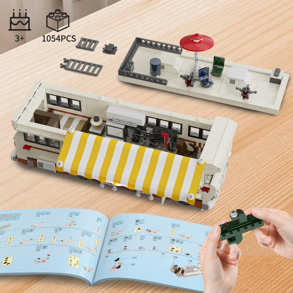 LNJFXB camper RV serves as a striking display model for shelves.
