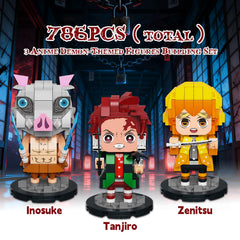 LNJFXB Demon Zenitsu figure with 786pcs set for dynamic posing