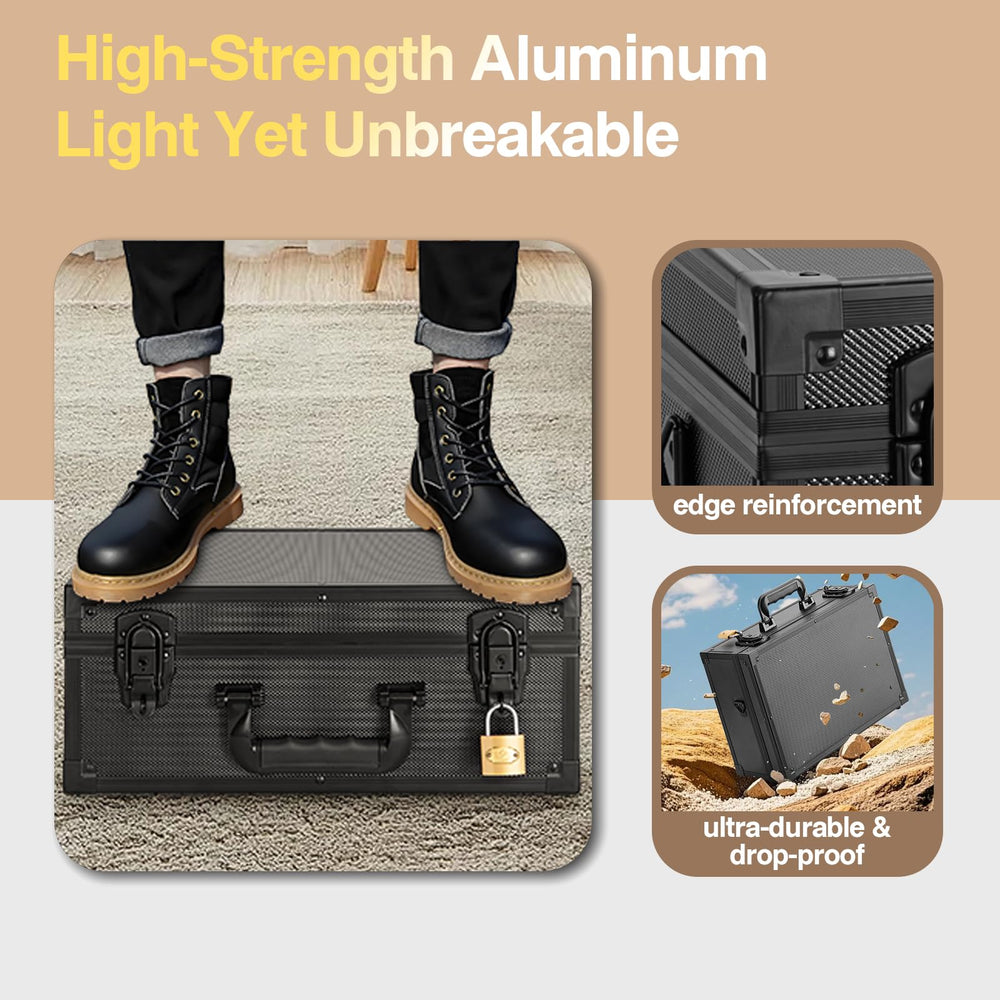 LOCKCURX box with detachable strap and ergonomic handle for shows and travel