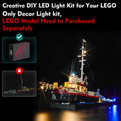 LocoLee LED wires and ABS parts for hidden 21350 Jaws integration