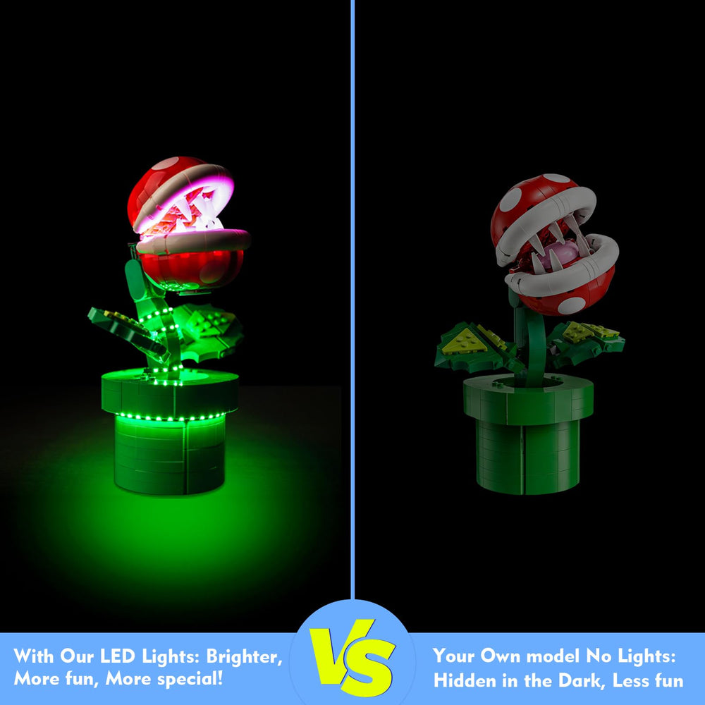 LocoLee LED kit supports dynamic lighting design for LEGO Piranha Plant 71426