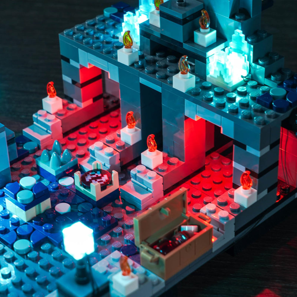 LocoLee Light Kit for Deep Dark Battle 21246, top view shows even lighting