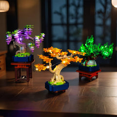 LocoLee light kit for LEGO 10373 Bonsai glowing softly to elevate display