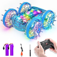 LODBY Amphibious RC Car conquers land and water, ideal for outdoor exploration.