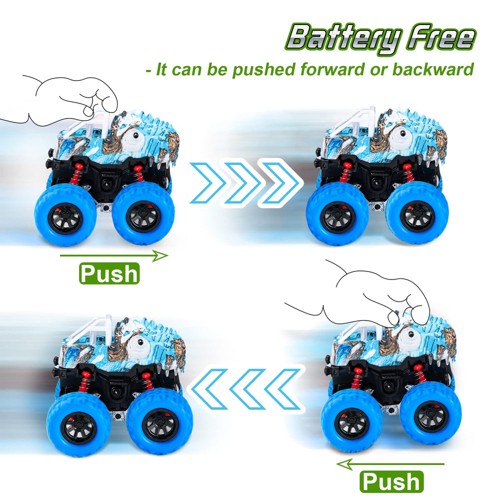 LOD BY dinosaur trucks tyrannosaurus close-up sparks dynamic play and exploration