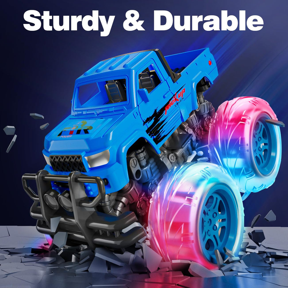 LOD BY Monster Trucks durable ABS material withstands bumps and drops.