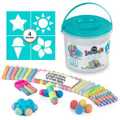 Loddie Doddie refillable chalk balls for extended outdoor art playtime.