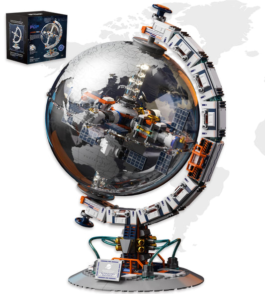 Lodikisbay Space Station Globe on globe-assembly view promotes hands-on learning.