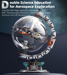 Lodikisbay Space Station Globe uses warm and cool lighting for ambiance.