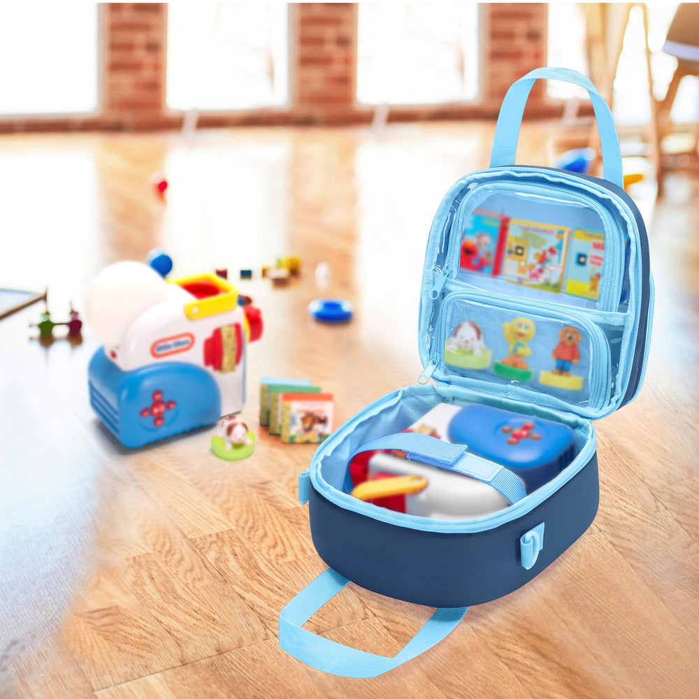 Blue LoDrid case ready for travel and playtime with the Dream Machine