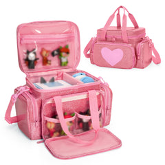 LoDrid Tonie Box carrying case in pink for safe transport and organization
