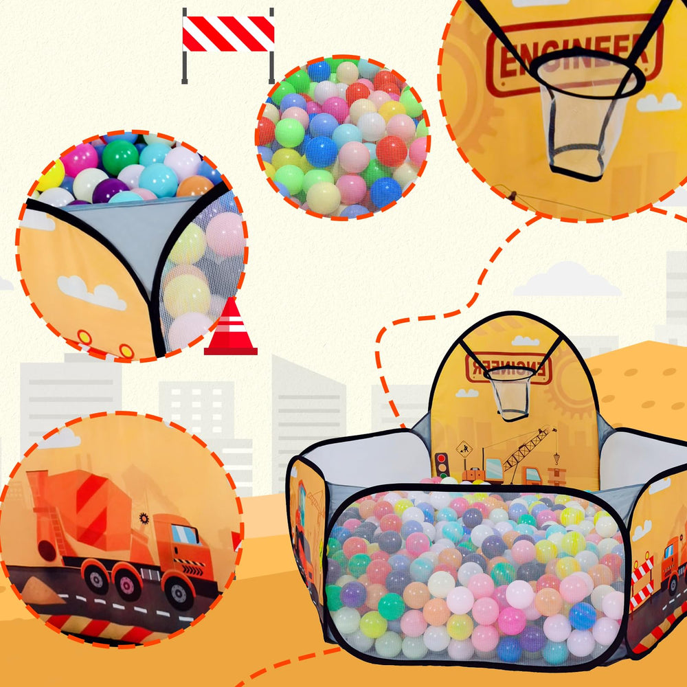 LOJETON 4ft pit fits multiple kids for cooperative play.