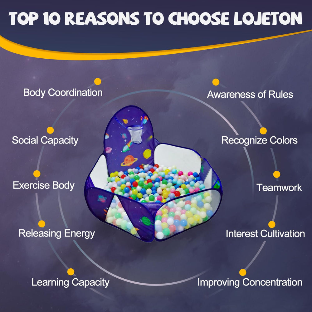LOJETON 4 ft ball pit supports multiple kids playing together