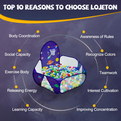 LOJETON 4 ft ball pit supports multiple kids playing together