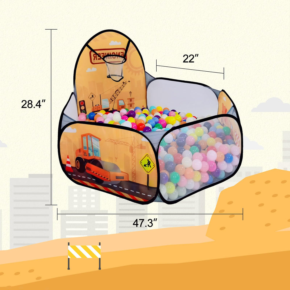 LOJETON pop-up play tent with basketball hoop for active, interactive fun.