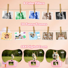 Lokiqua kids camera with durable silicone shell for safe play