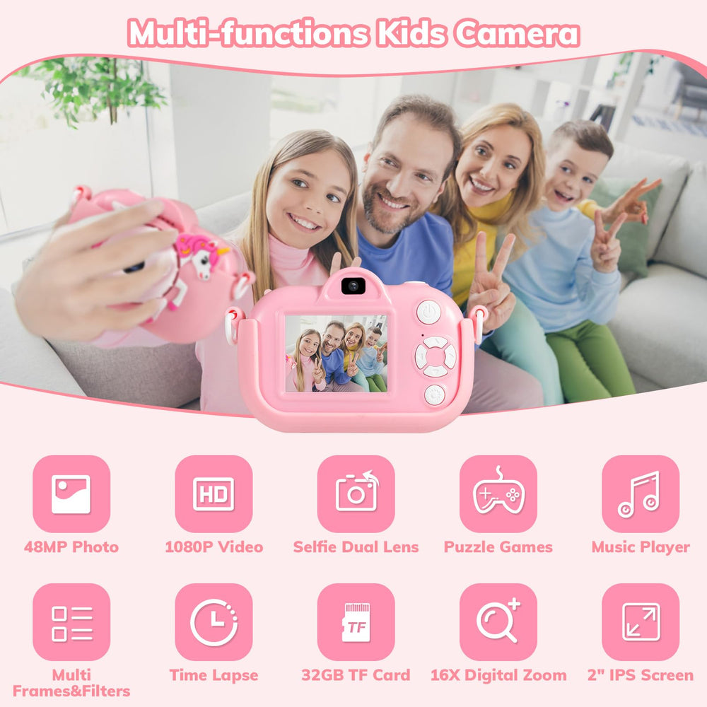 Lokiqua kids camera side view highlighting compact grip for small hands