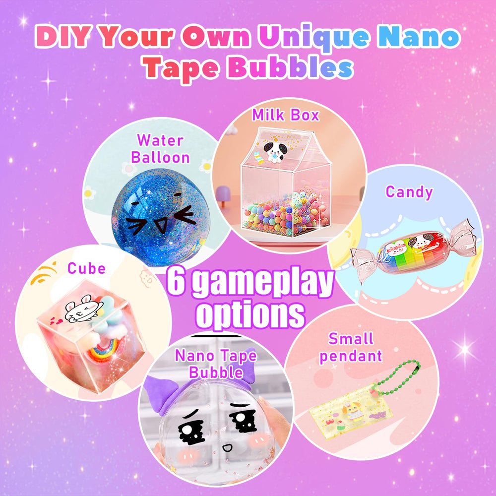 Lokuc Nano Tape Bubble Kit glitter adds sparkle to crafts.
