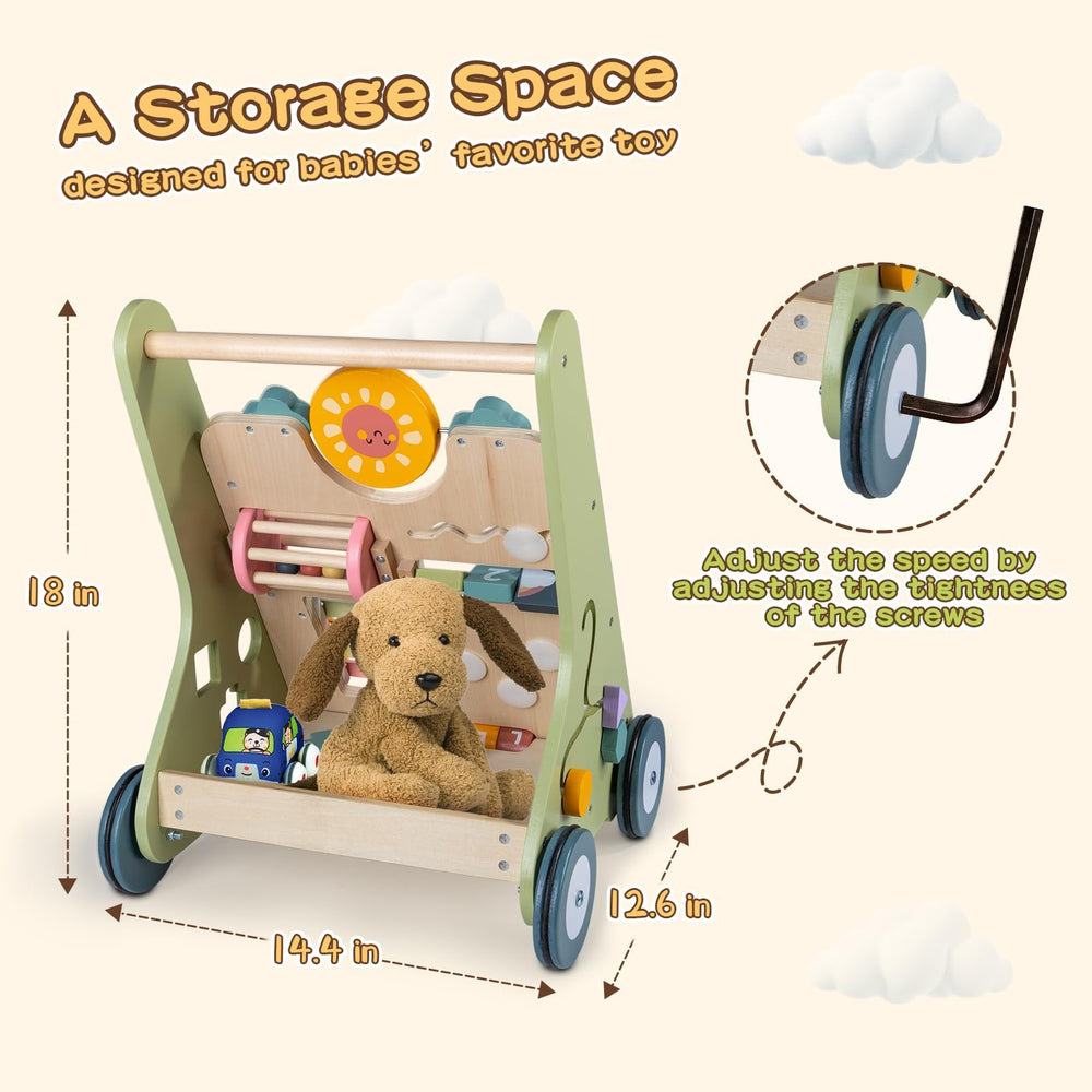 LOL-FUN back storage keeps favorite toys within reach during play