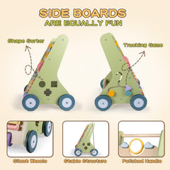 LOL-FUN walker with rubber wheels protects floors during exploration