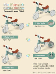 LOL-FUN tricycle mode switch demonstrates 4-in-1 versatility