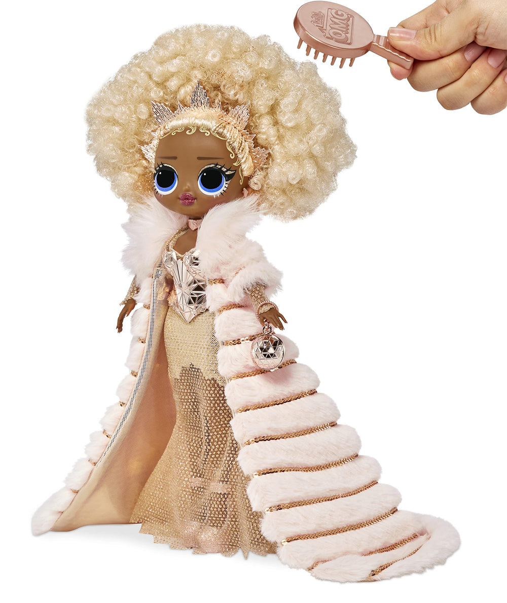 LOL Surprise NYE Queen features vibrant face and styled hair for pretend play.