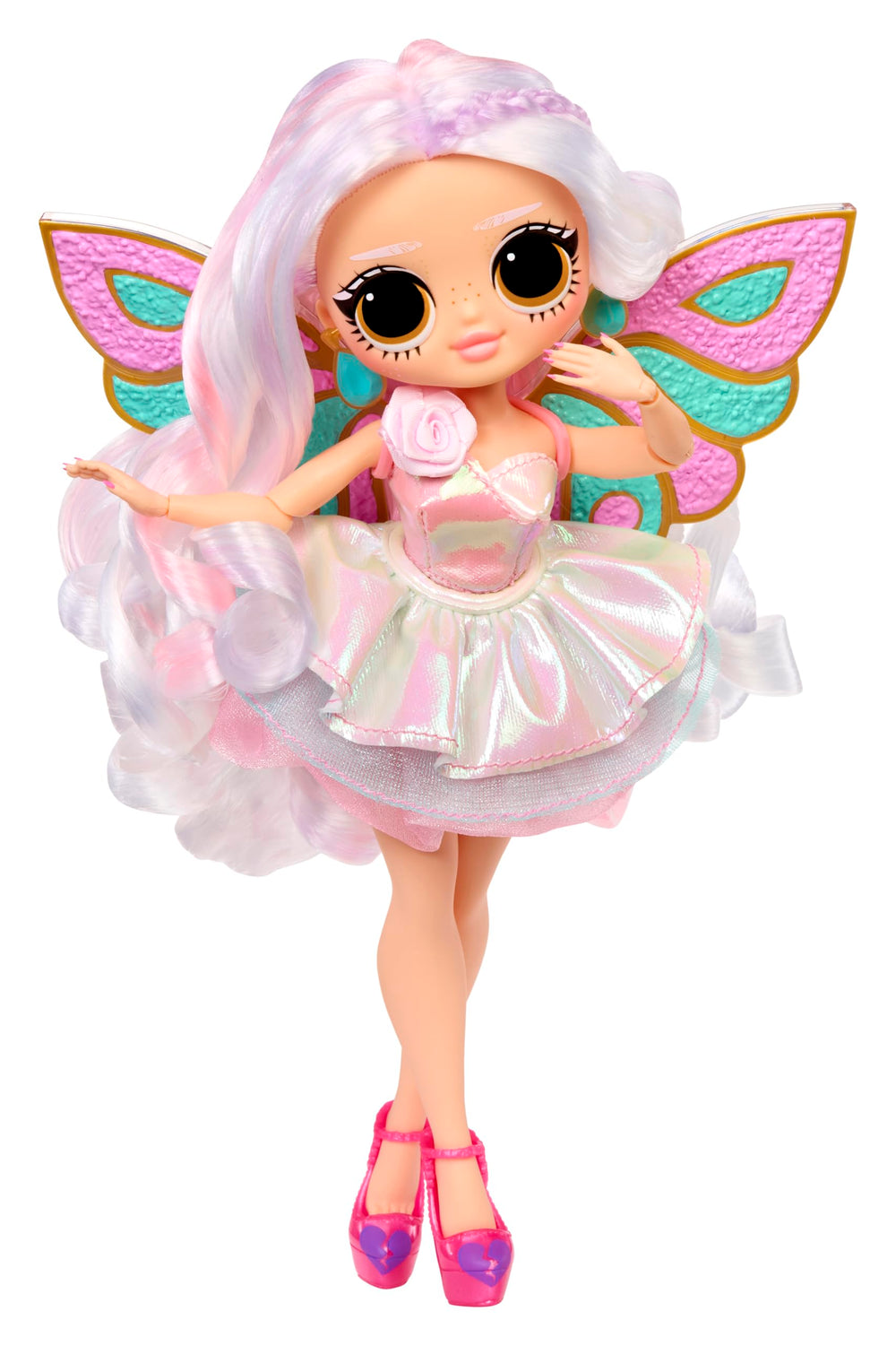 L.O.L. Surprise! OMG Eye Spy Fairy comes with fashions and accessories for unboxing.