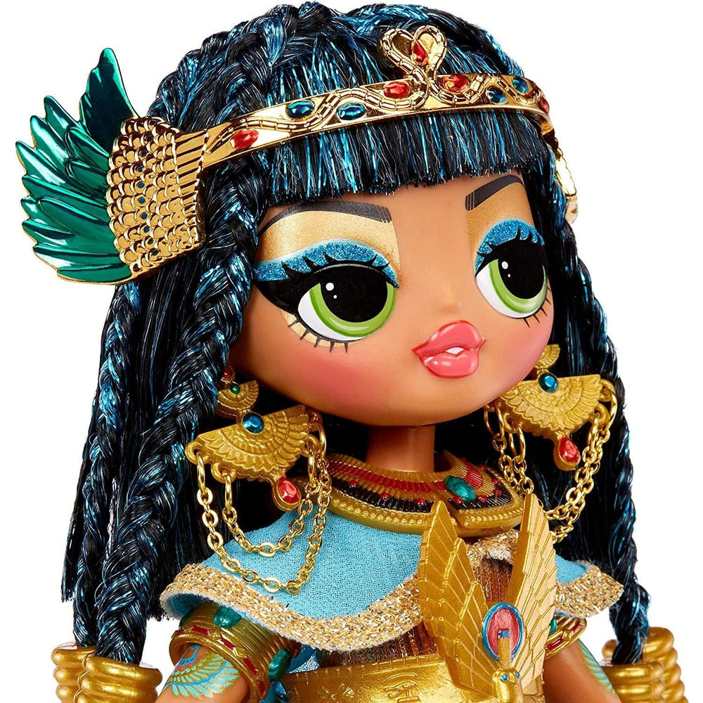 L.O.L. Surprise! Exclusive unboxing packaging reveals Cleopatra background display.
