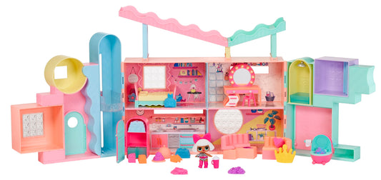 L.O.L. Surprise Squish Sand Magic House Tot front view showing secret molds for imaginative play.