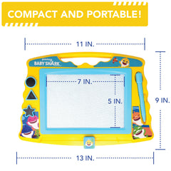Lollipop Baby Shark drawing board with three stamps for fun shapes