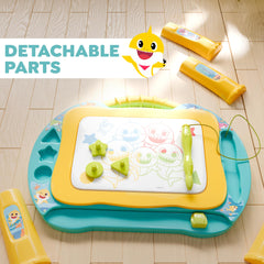 Lollipop Baby Shark magnetic board is portable and ready for travel.
