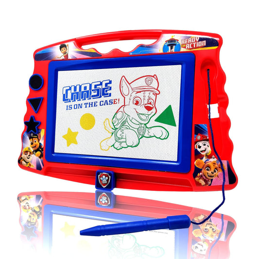 Lollipop Paw Patrol magnetic drawing board blue for mess-free doodling on the go.