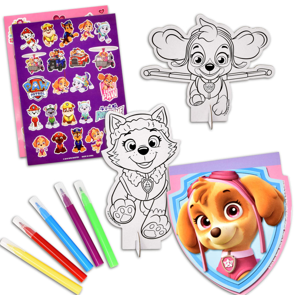 Stickers pack adds kids' finishing touches for personalized Paw Patrol scenes.
