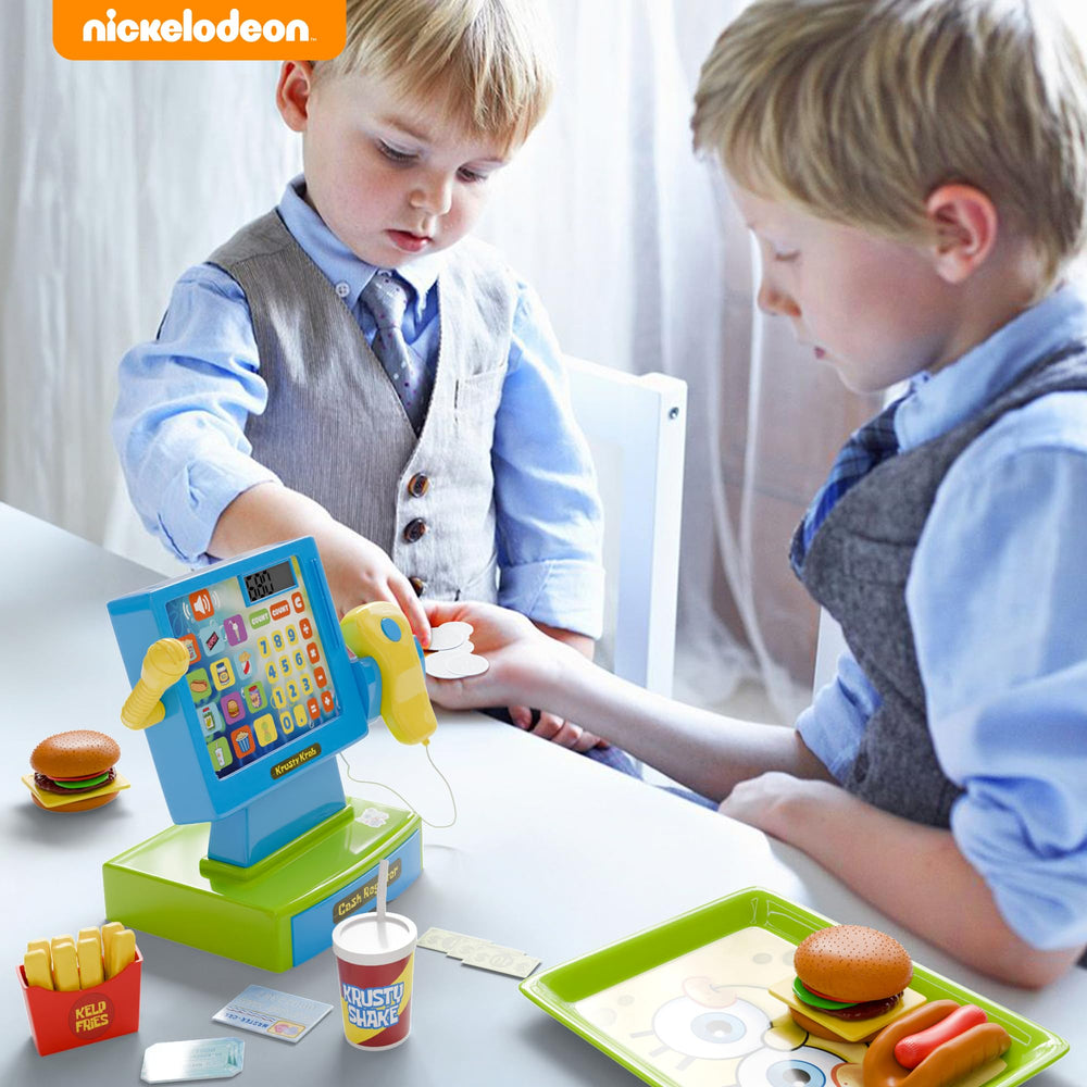 Lollipop Spongebob functioning toy cash machine for realistic checkout.