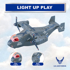 Lollipop V-22 Osprey camouflage markings add authentic detail for pretend missions.