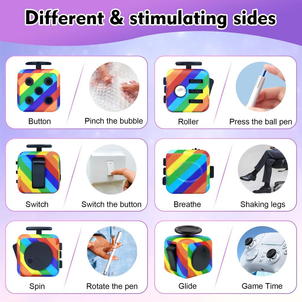 Lollyx fidget cube pocket-friendly design fits in any bag.