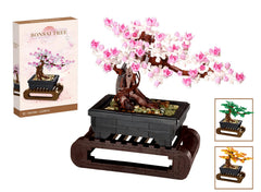 LOMBEE Cherry Blossom Tree building set assembly view for a soothing home crafting experience.