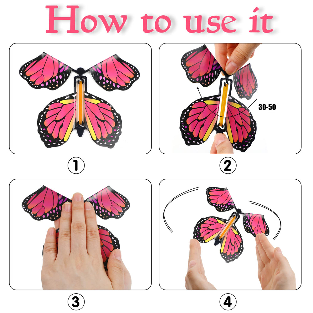 LOMIMOS butterfly wings made of card-stock, lightweight and flexible for fluttering play.