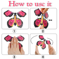 LOMIMOS butterfly wings made of card-stock, lightweight and flexible for fluttering play.