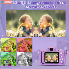 LOMINAT Unicorn Kids Camera purple durable case, shockproof protection
