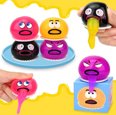 Lomkiwe colorful vomiting slime balls designed for safe, repeated squeezing and play
